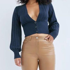 Aritzia Wilfred Plunge Front Cardigan, size S